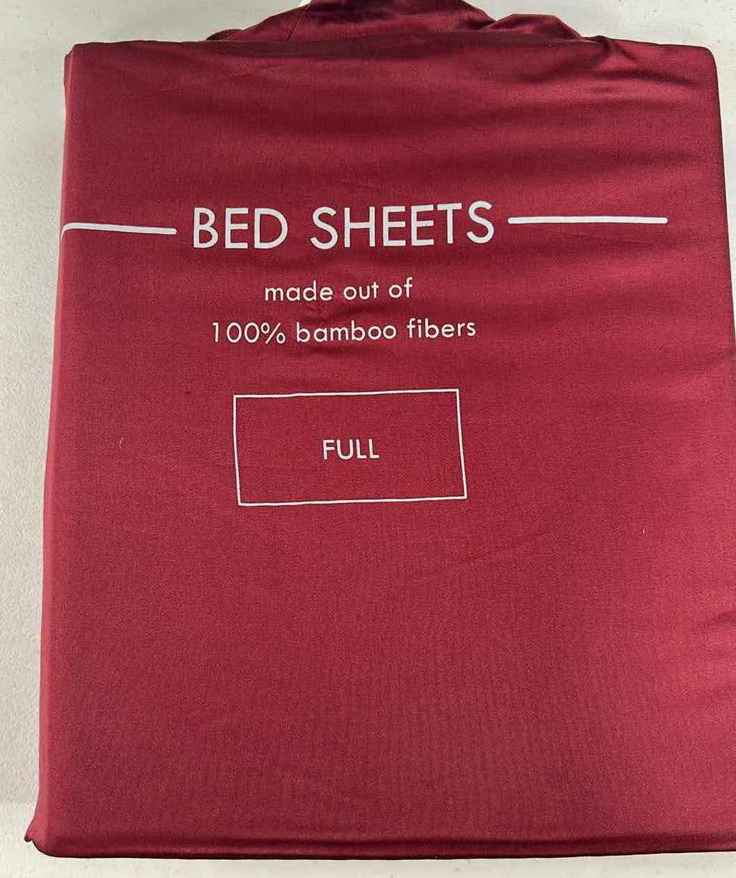 Photo 1 of BAMBOO IS BETTER RUBY RED 100% BAMBOO FIBERS FULL BED SHEET SET
