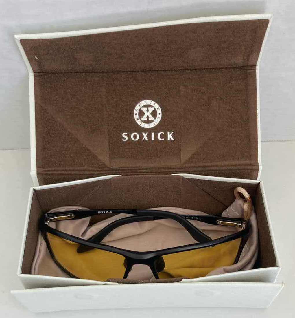 Photo 1 of SOXICK ANTI-GLARE POLARIZED YELLOW NIGHT DRIVING GLASSES FOR MEN W BLACK FRAME