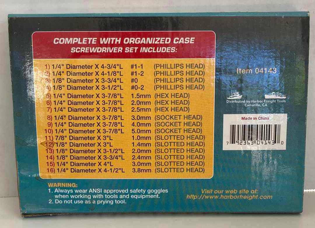 Photo 1 of WARRIOR 12PC SCREW EXTRACTOR SET & PRECISION 16PC SCREWDRIVER SET
