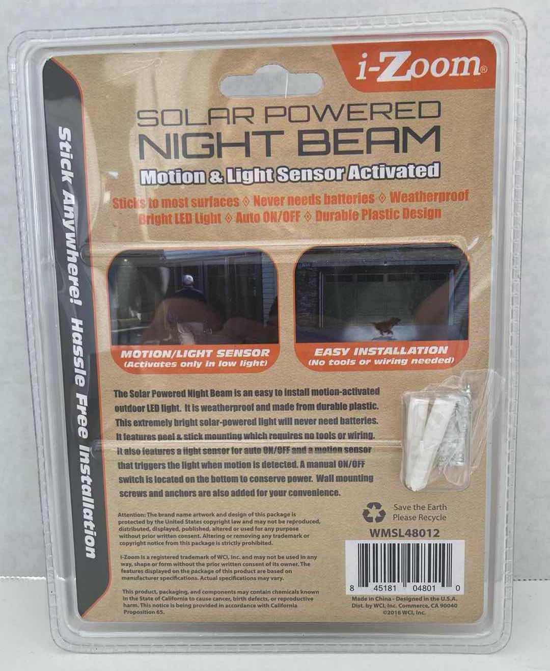 Photo 1 of NEW I-ZOOM SOLAR POWERED MOTION ACTIVATED NIGHT BEAM LIGHT (2)