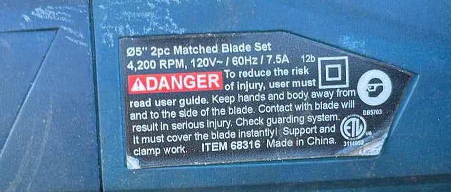 Photo 1 of CHICAGO ELECTRIC DOUBLE CUT SAW 68316