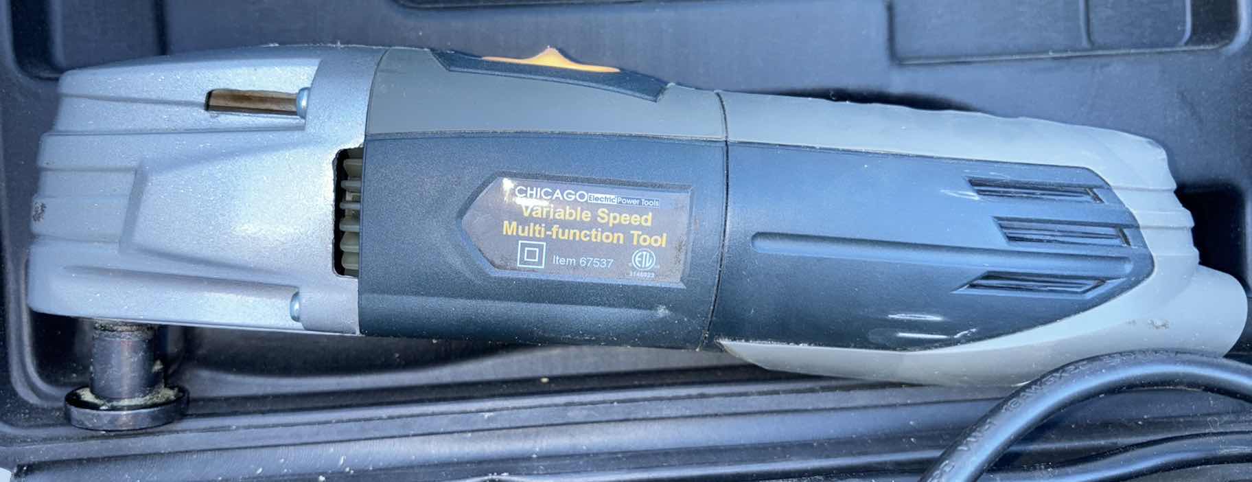 Photo 1 of CHICAGO ELECTRIC POWER TOOLS VARIABLE SPEED MULTI-FUNCTION TOOL W CASE & ACCESSORIES (ITEM 67537)