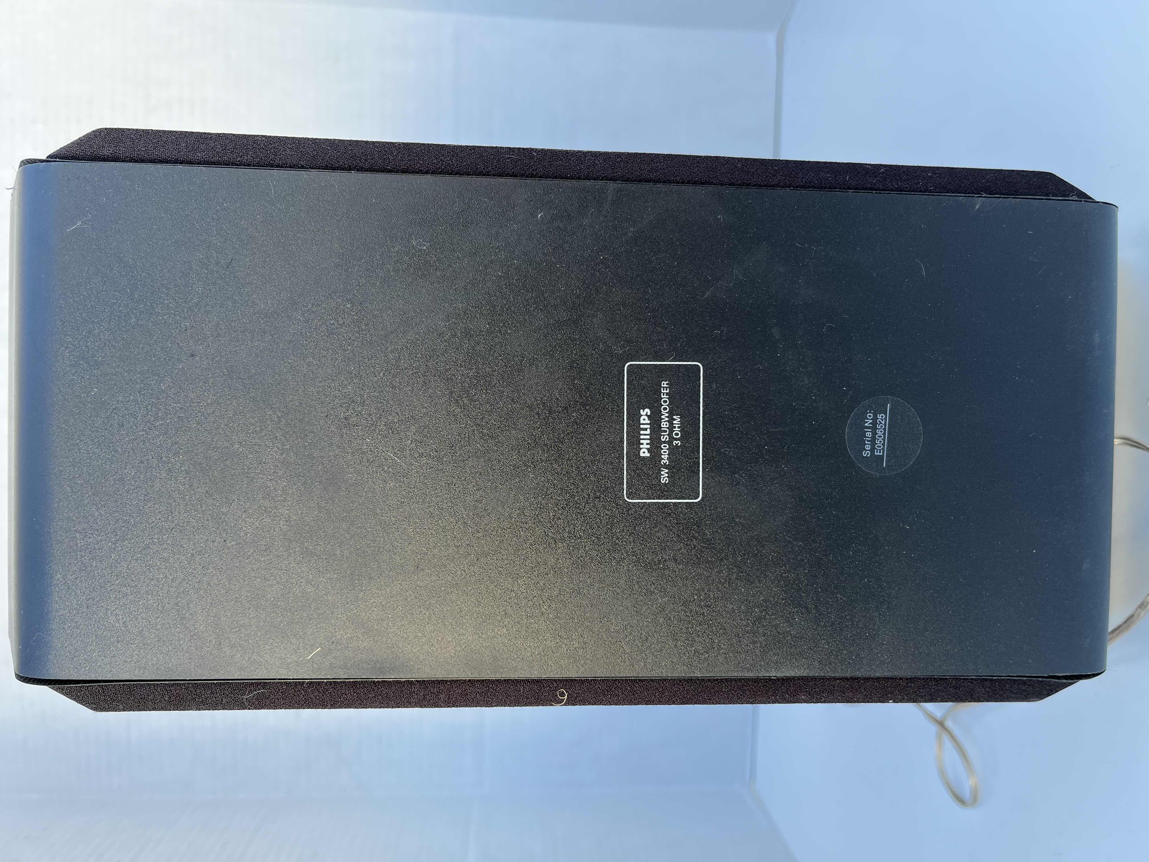 Photo 1 of PHILIPS SURROUND SOUND SPEAKERS (5) W AV SUBWOOFER