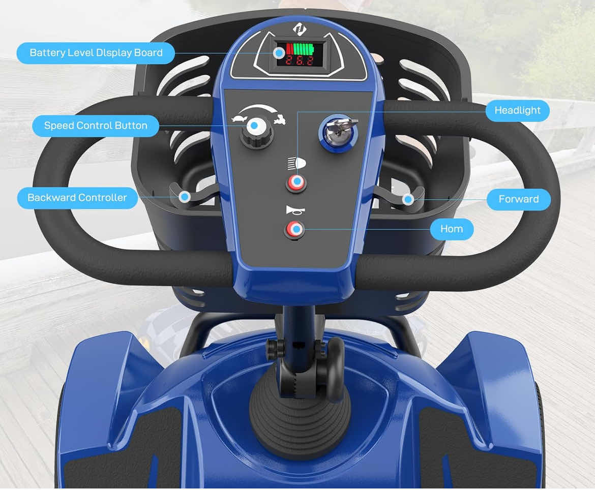 Photo 1 of HOVERFLY BLUE 4 WHEEL MOBILITY SCOOTER MODEL T4 (READ NOTES)