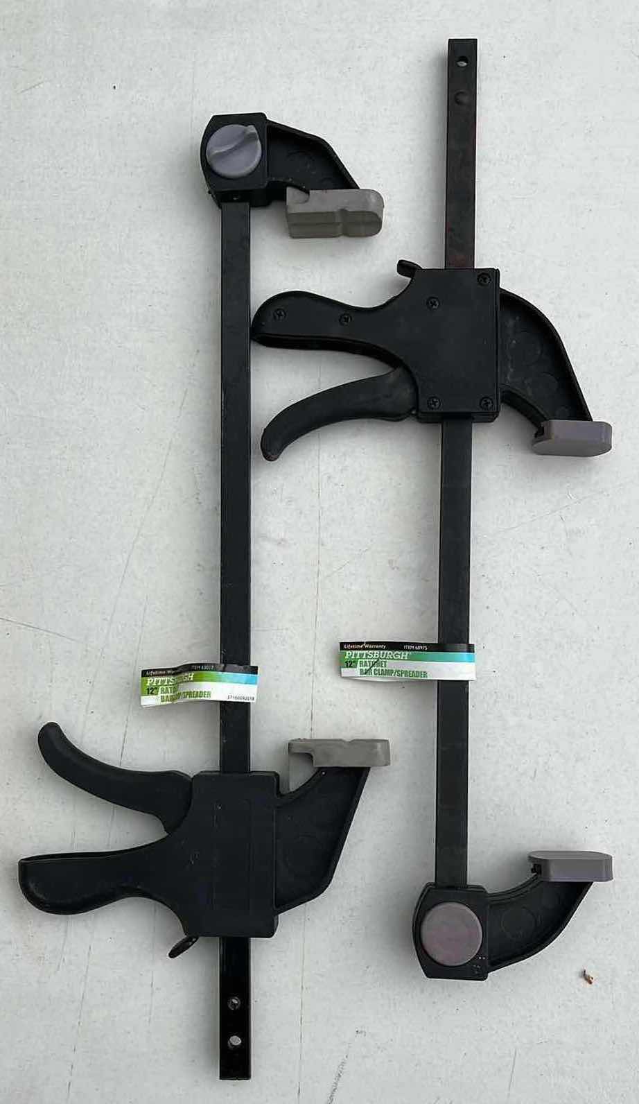 Photo 1 of PITTSBURGH 12” DEEP THROAT U CLAMP & PITTSBURGH 12” RATCHET BAR CLAMPS/SPREADERS