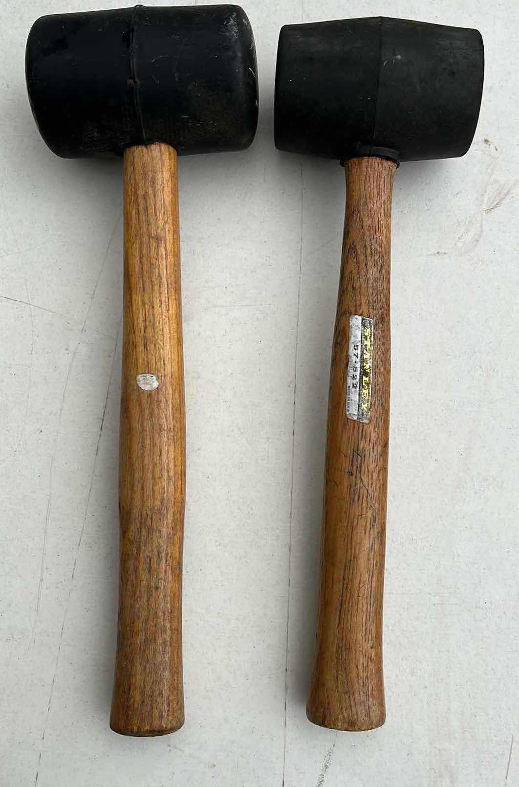 Photo 1 of PITTSBURGH 2LB DRILLING HAMMER W WOOD HANDLE RUBBER MALLETS