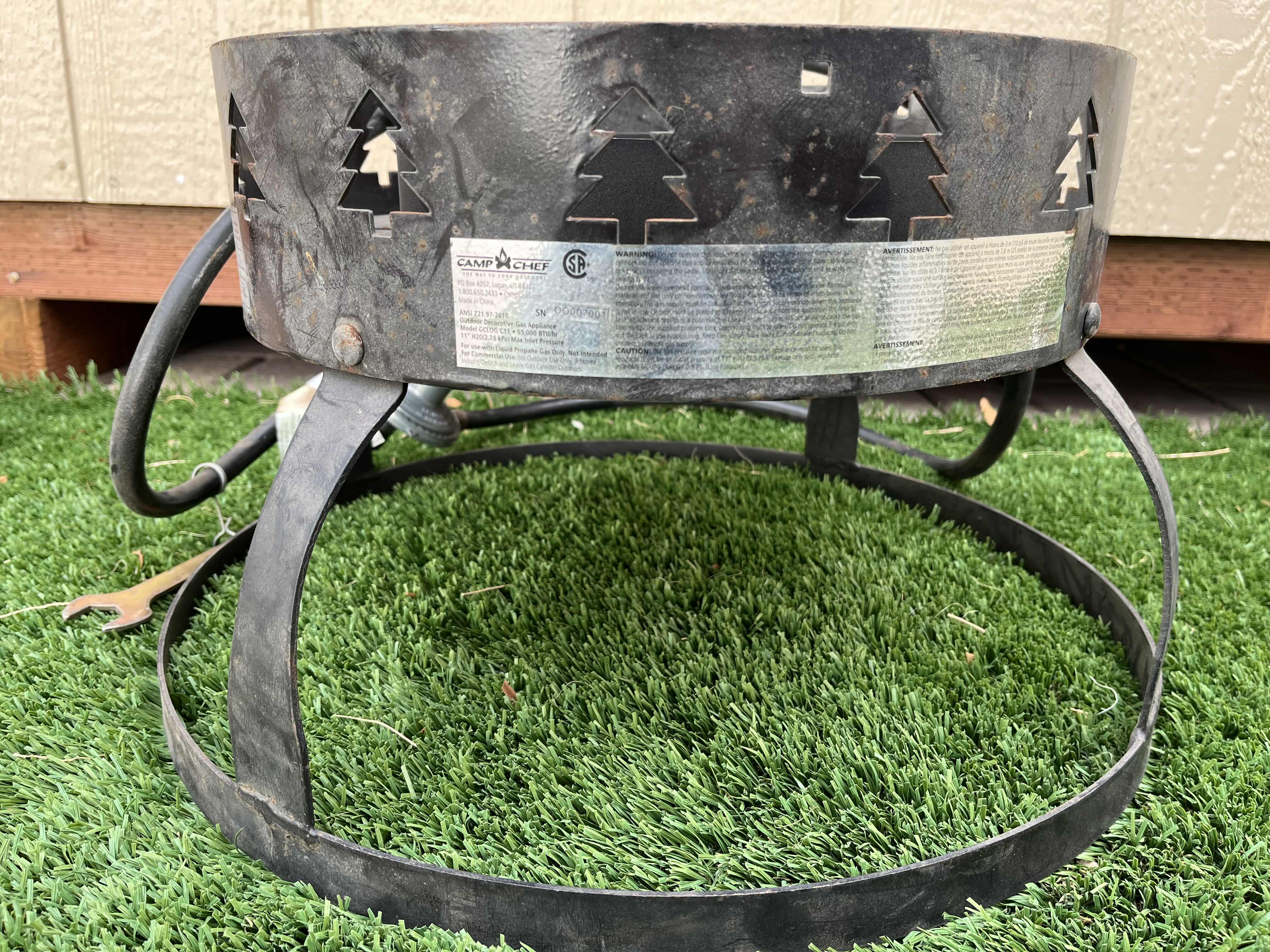 Photo 1 of CAMP CHEF PORTABLE PROPANE FIRE PIT  18.5” X 11”