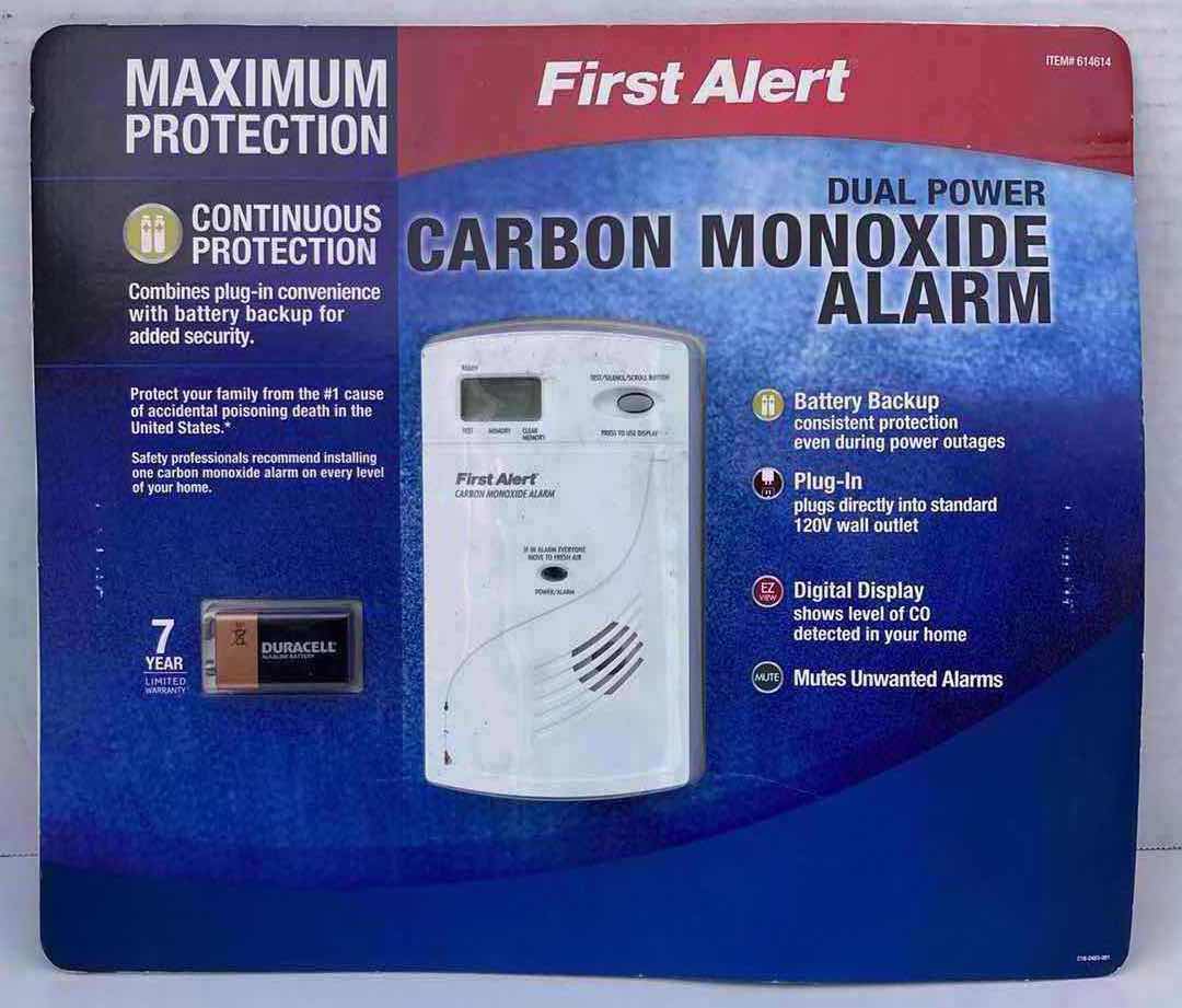 Photo 1 of FIRST ALERT DUAL POWER CARBON MONOXIDE ALARM MODEL 614614