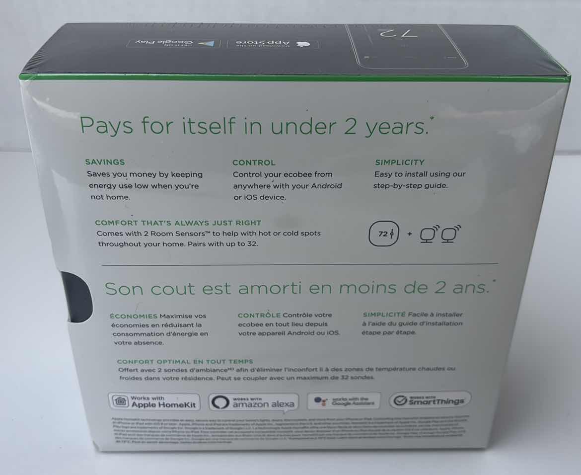 Photo 1 of New Ecobee3 E SMART THERMOSTAT W 2 ROOM SENSORS (MODEL EB-STATE3LTVP-01)