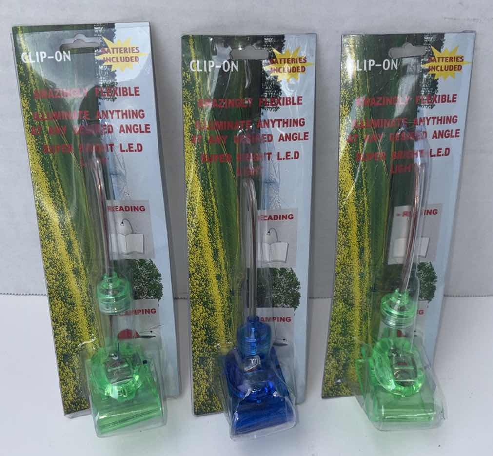 Photo 1 of NEW CLIP-ON FLEXIBLE LED BOOKLIGHTS (3)