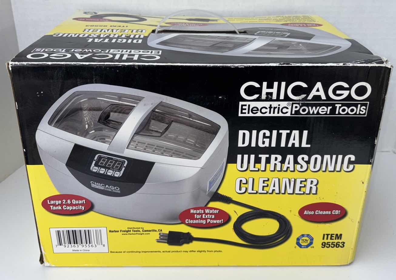 Photo 1 of NEW CHICAGO ELECTRIC POWER TOOLS DIGITAL ULTRASONIC CLEANER, 2.6 QT TANK CAPACITY (ITEM 95563)