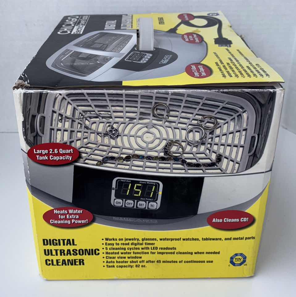 Photo 1 of NEW CHICAGO ELECTRIC POWER TOOLS DIGITAL ULTRASONIC CLEANER, 2.6 QT TANK CAPACITY (ITEM 95563)