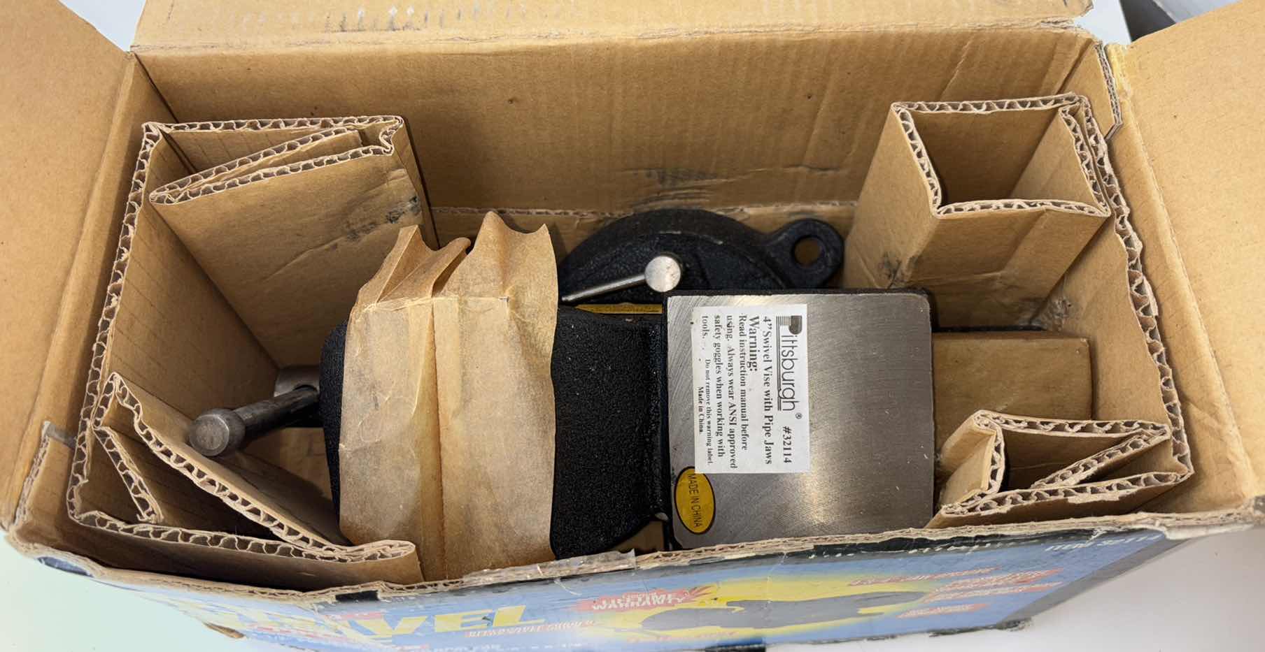 Photo 1 of NEW PITTSBURGH 4” SWIVEL VISE W PIPE JAWS (ITEM 32114)