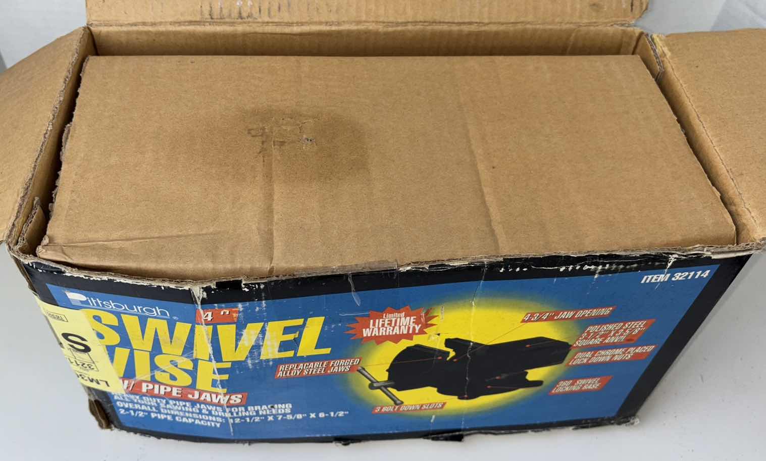 Photo 1 of NEW PITTSBURGH 4” SWIVEL VISE W PIPE JAWS (ITEM 32114)