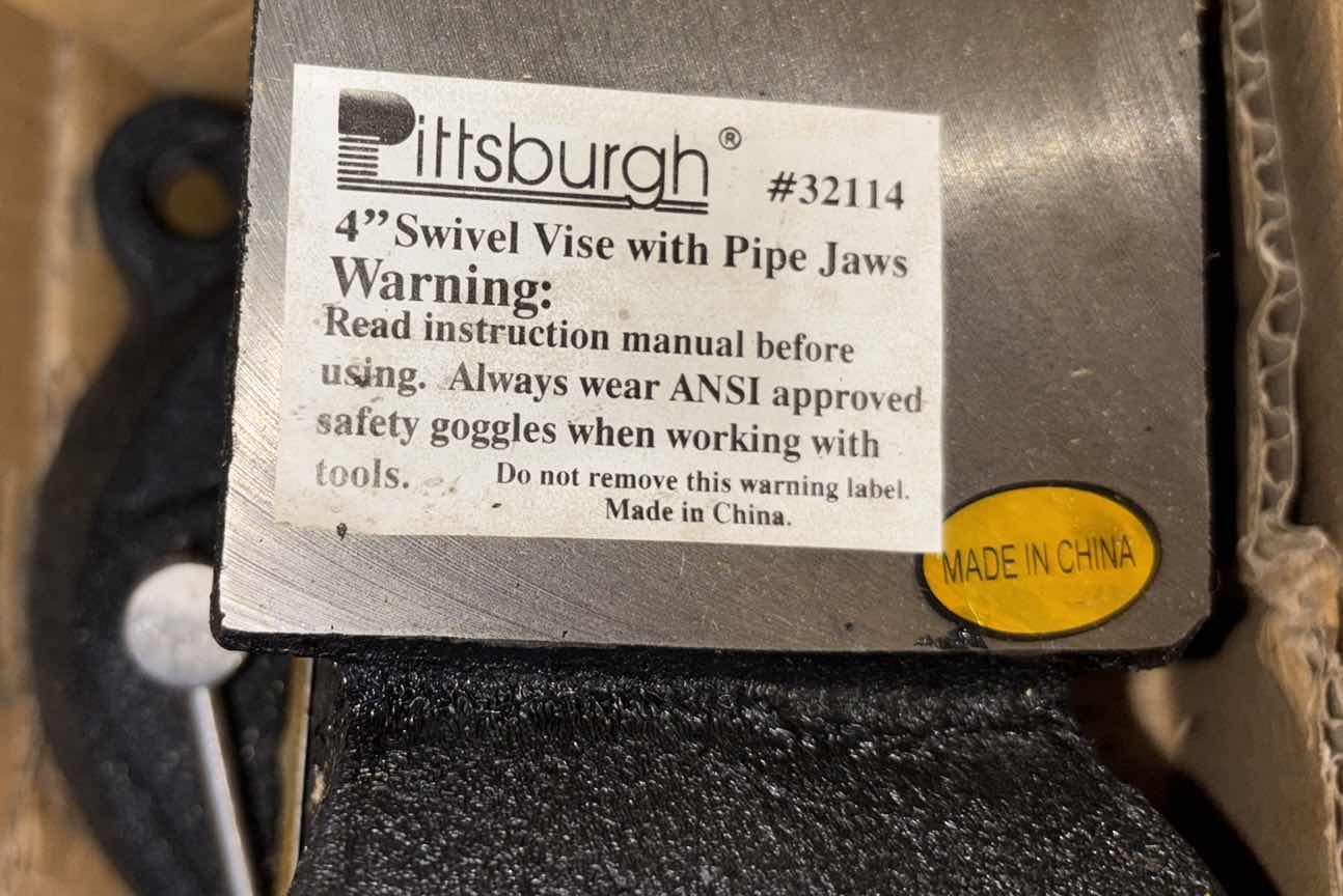 Photo 1 of NEW PITTSBURGH 4” SWIVEL VISE W PIPE JAWS (ITEM 32114)
