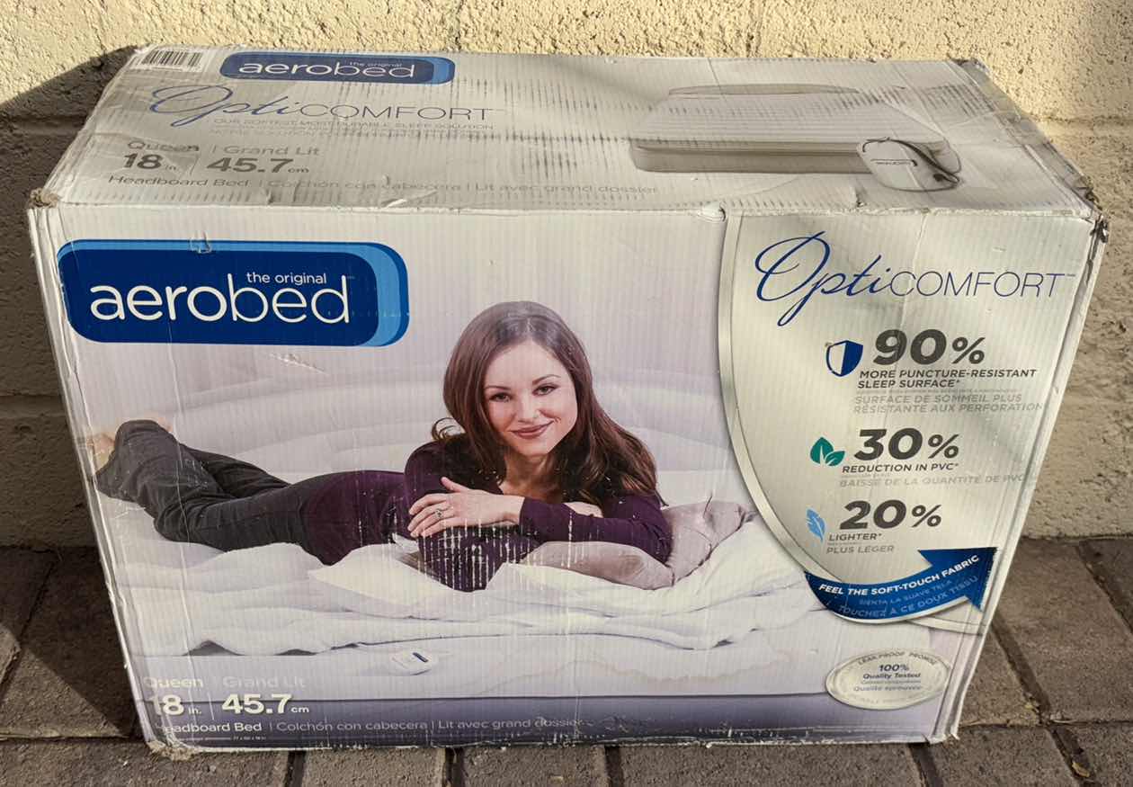 Photo 1 of NEW AEROBED OPTI-COMFORT 18” QUEEN SIZE AIRBED W HEADBOARD & BUILT-IN PUMP (#976976)