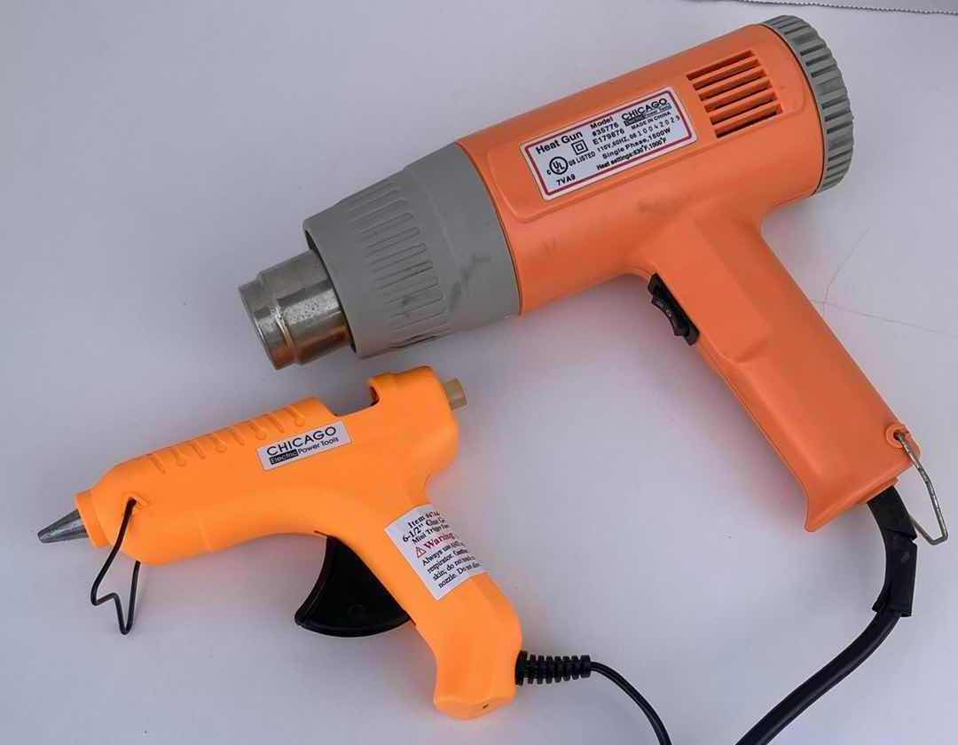 Photo 1 of CHICAGO ELECTRIC HEAT GUN MODEL 35776 & HOT GLUE GUN