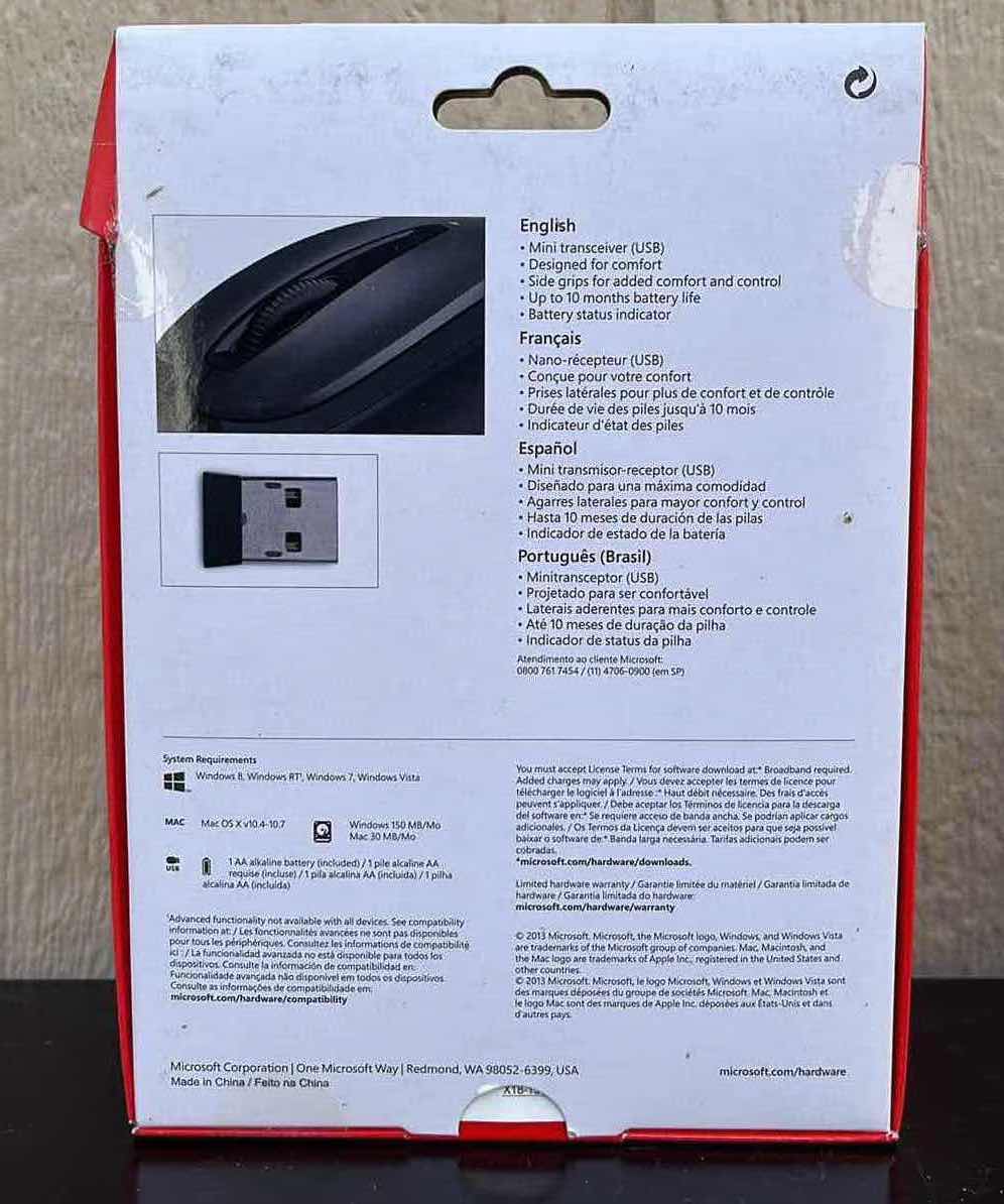 Photo 3 of MICROSOFT MOBLE 3000 WIRELESS MOUSE & E-SOURCE 2.4GHZ OPTICAL WIRELESS MOUSE