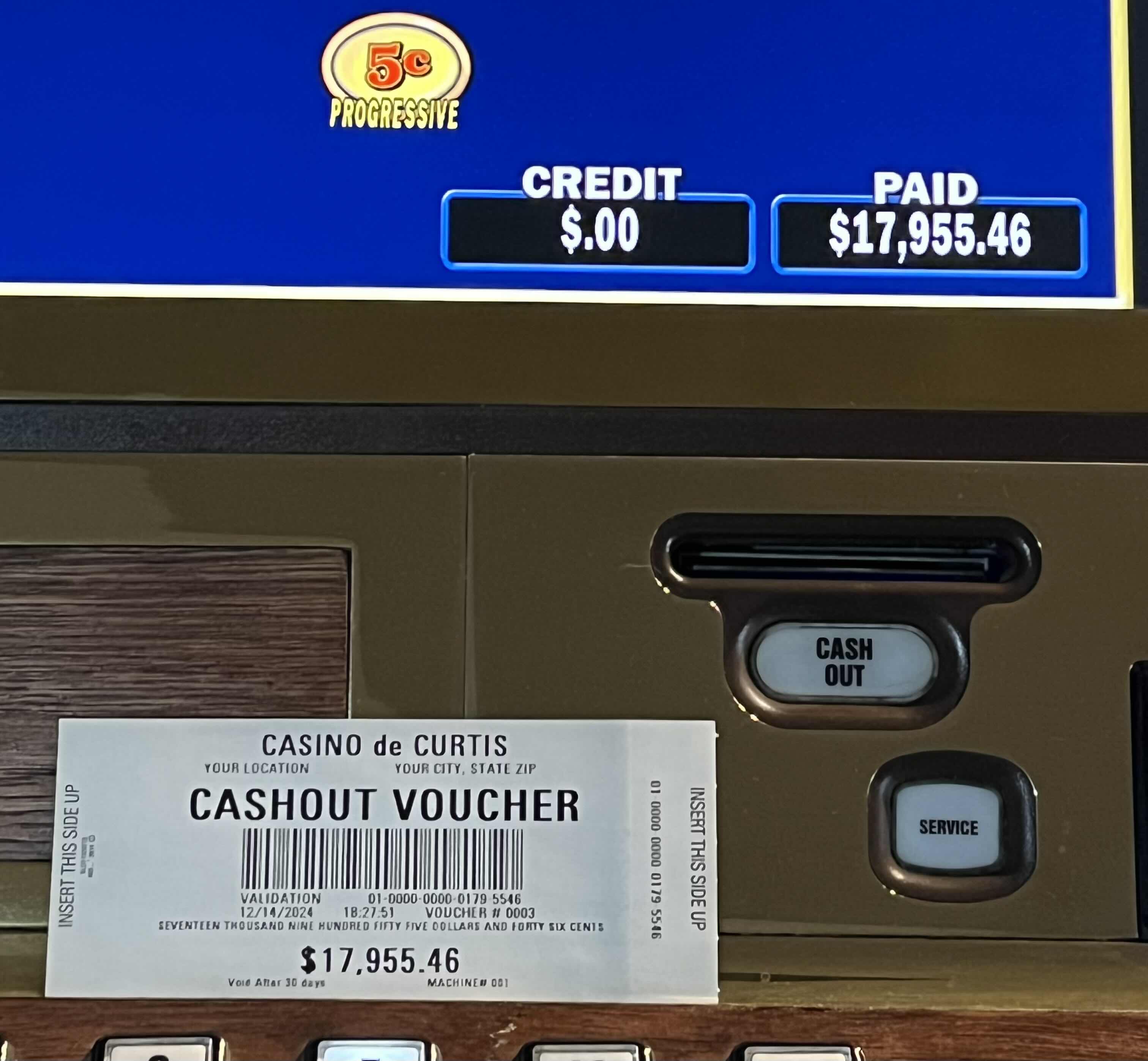 Photo 1 of IGT MULTI GAME WINNERS CHOICE CASINO GAMING MACHINE MODEL 96499417 (READ NOTES)