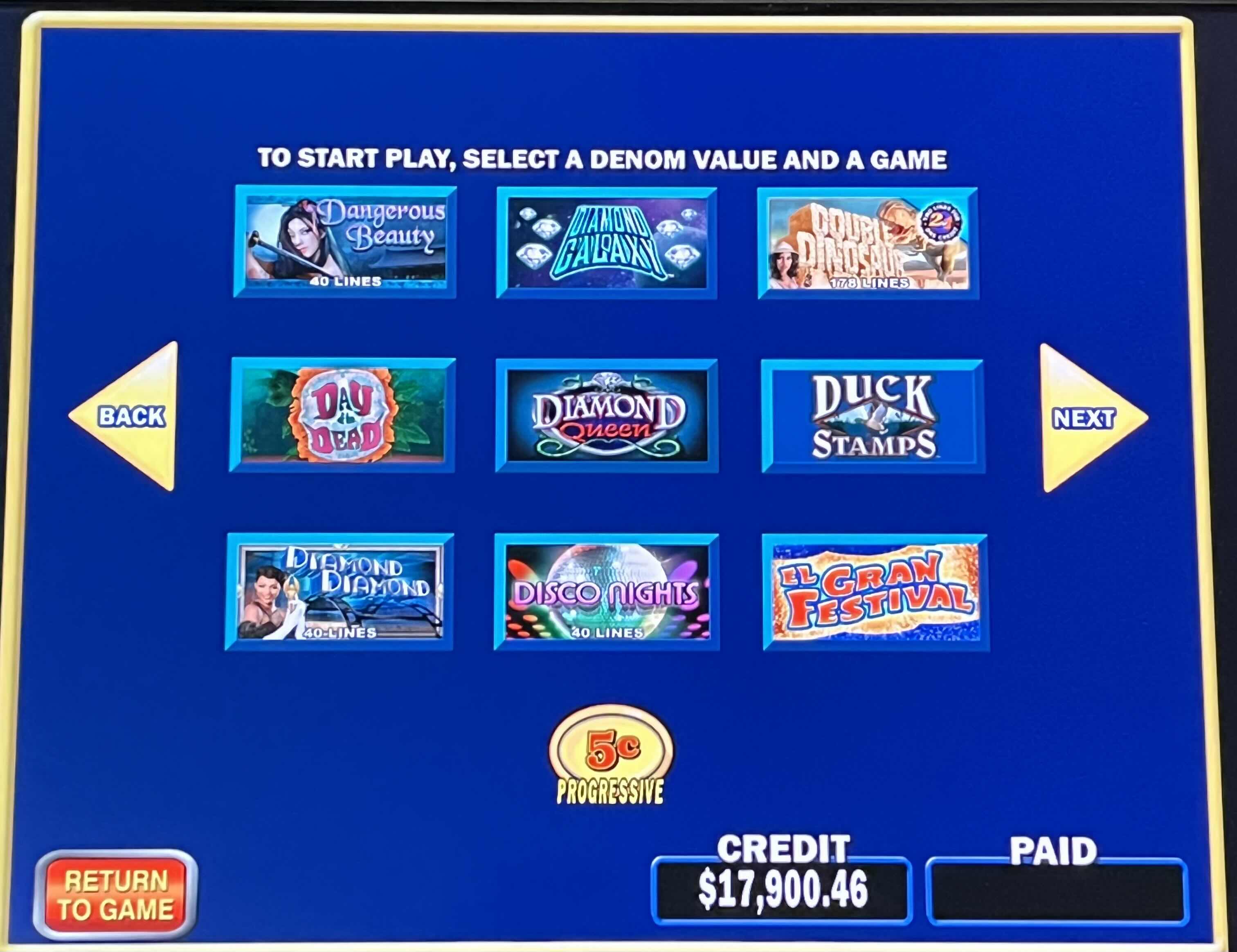 Photo 1 of IGT MULTI GAME WINNERS CHOICE CASINO GAMING MACHINE MODEL 96499417 (READ NOTES)