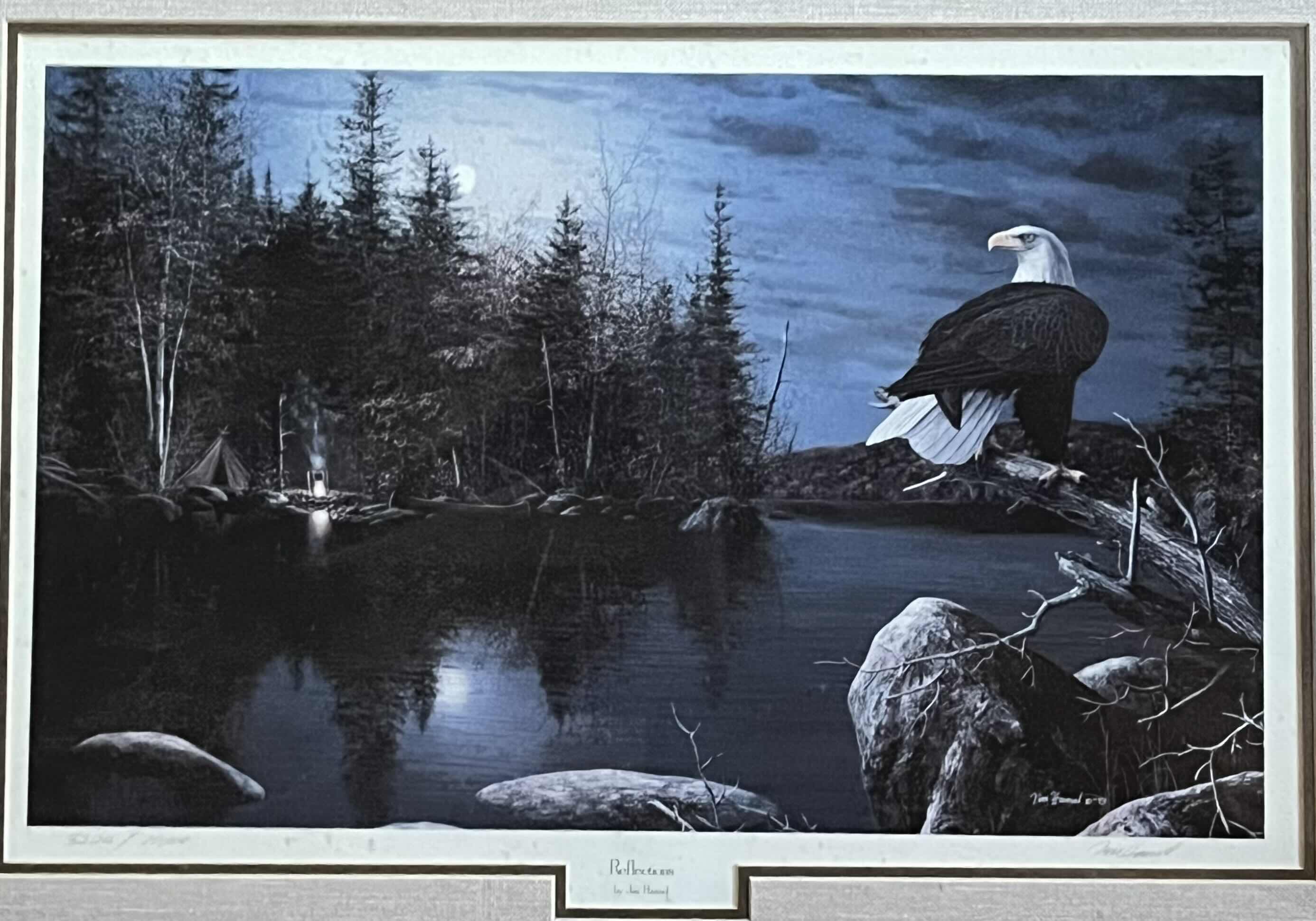 Photo 1 of REFLECTIONS FRAMED ARTWORK SIGNED BY JIM HANSEL 3224/10,000 31.5” X 23.5”