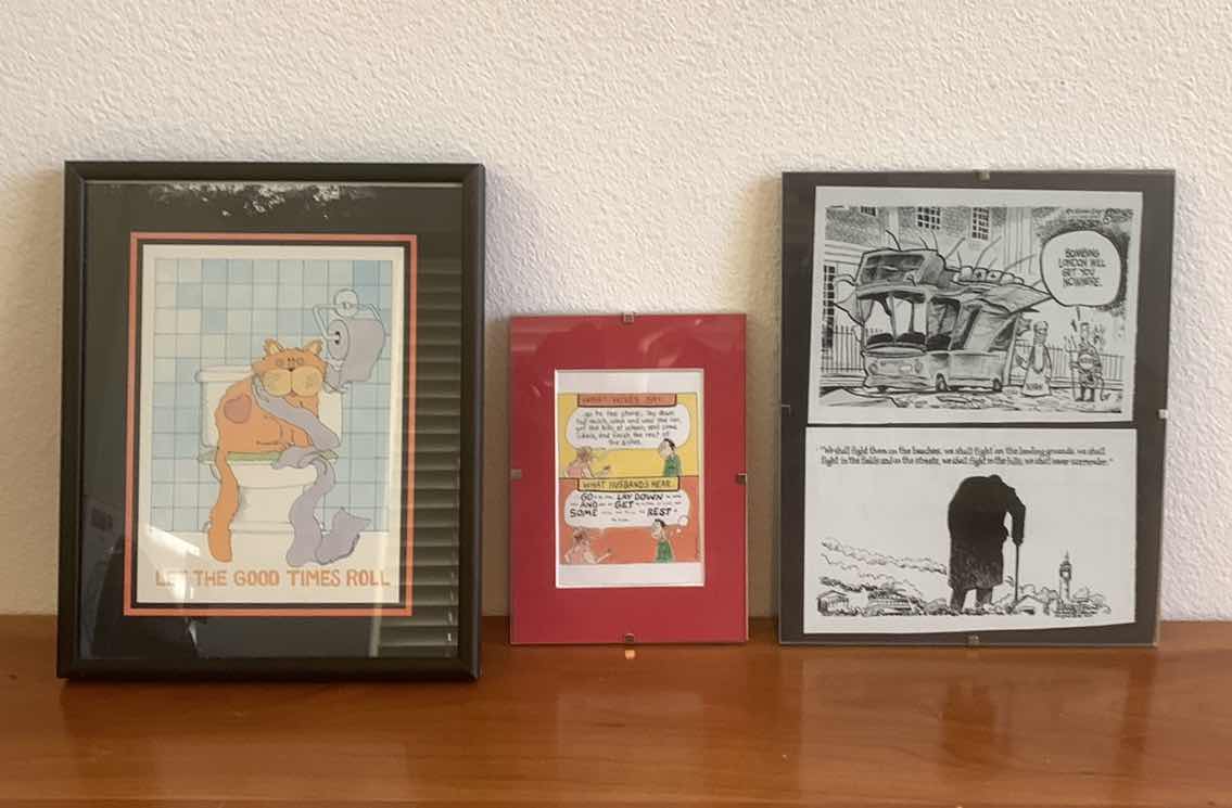 Photo 1 of HUMOROUS FRAMED ART LOT