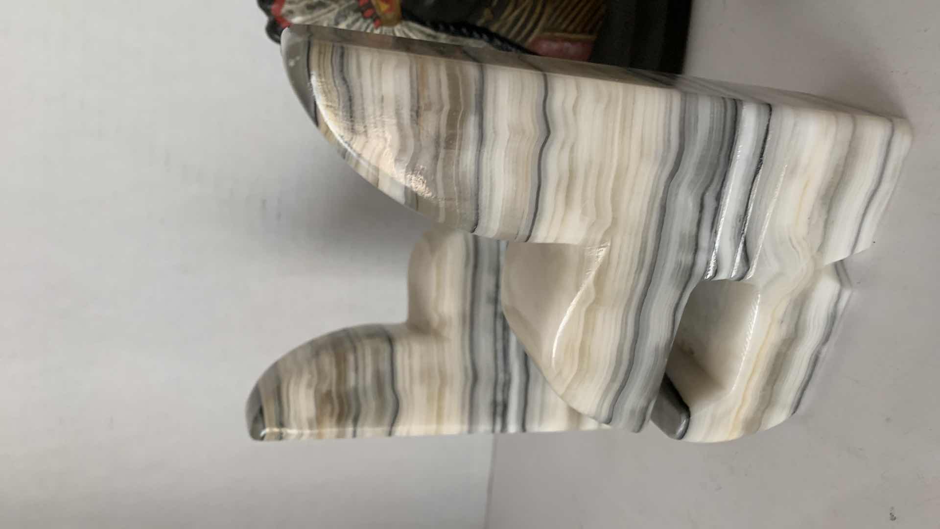 Photo 1 of METAL AND STONE BOOKENDS