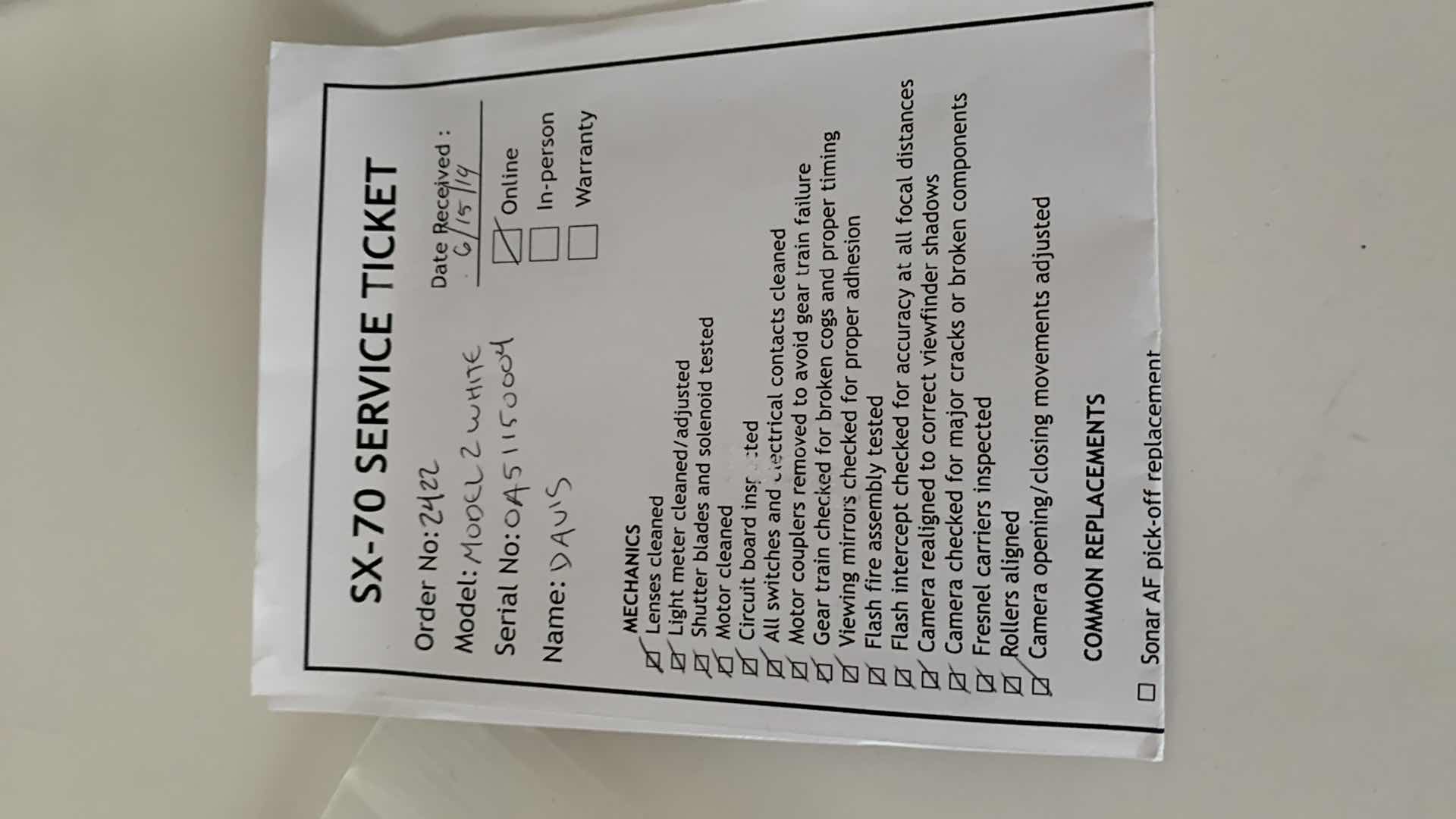 Photo 1 of POLAROID SX-70 LAND CAMERA MODEL 2 WITH EXTRA FILM