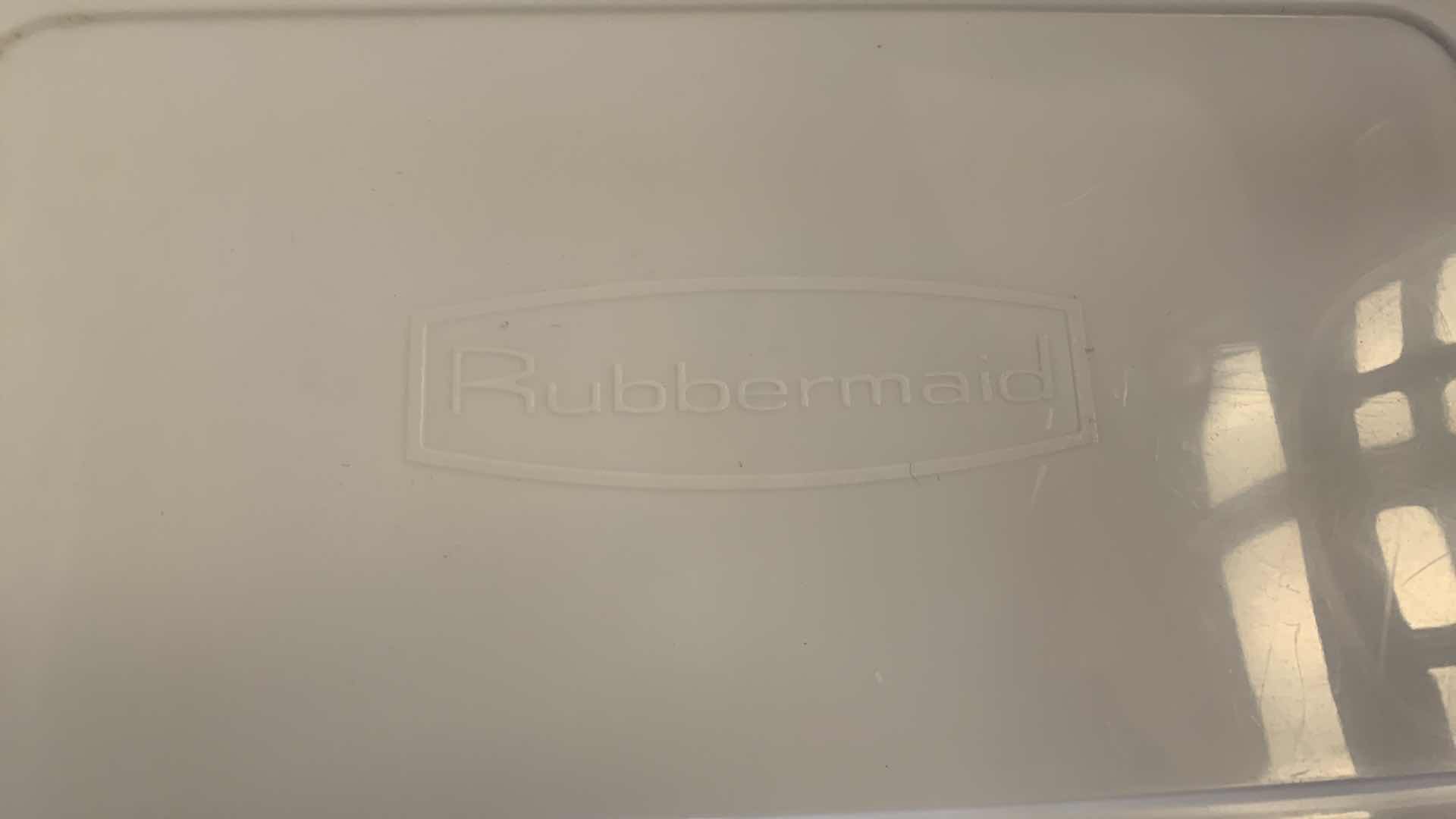 Photo 1 of 2-PLASTIC LAUNDRY BASKETS AND A WOVEN BASKET