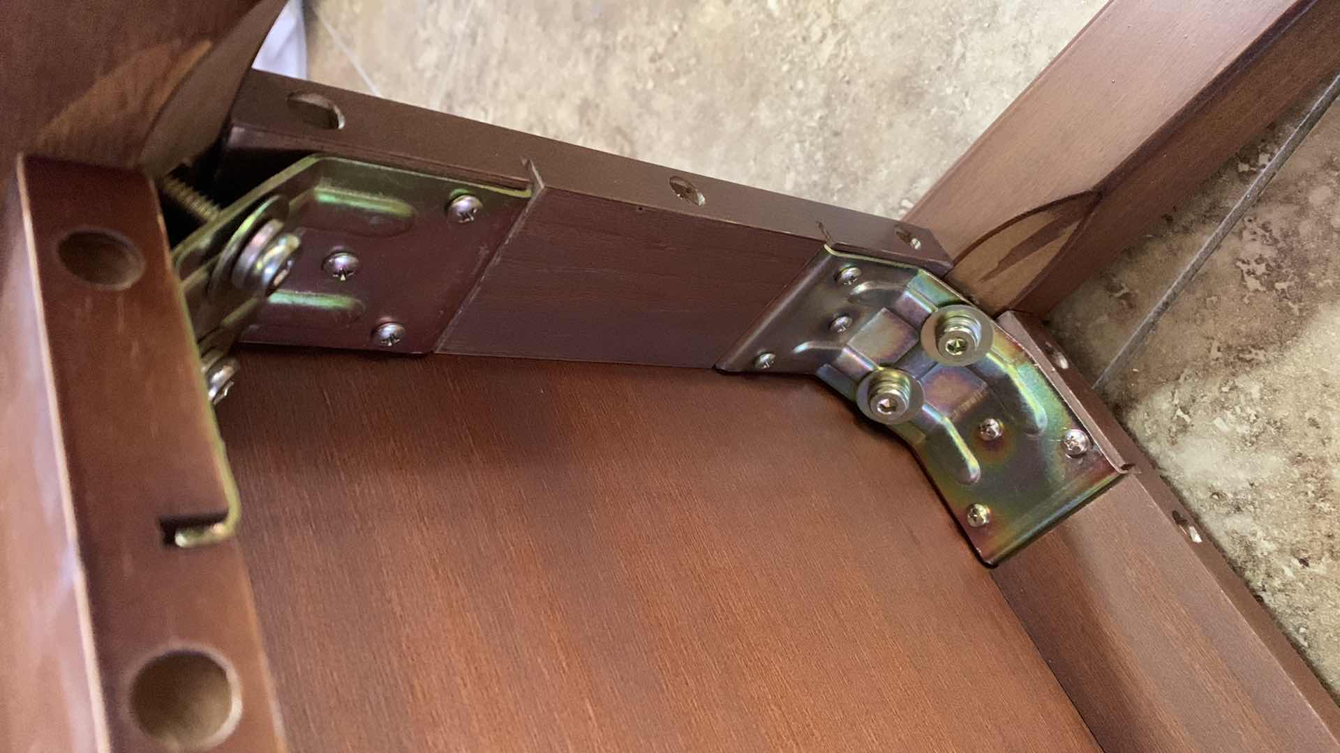 Photo 3 of MAHOGANY FINISH DINING BENCH 39” X 14” H 18 ”