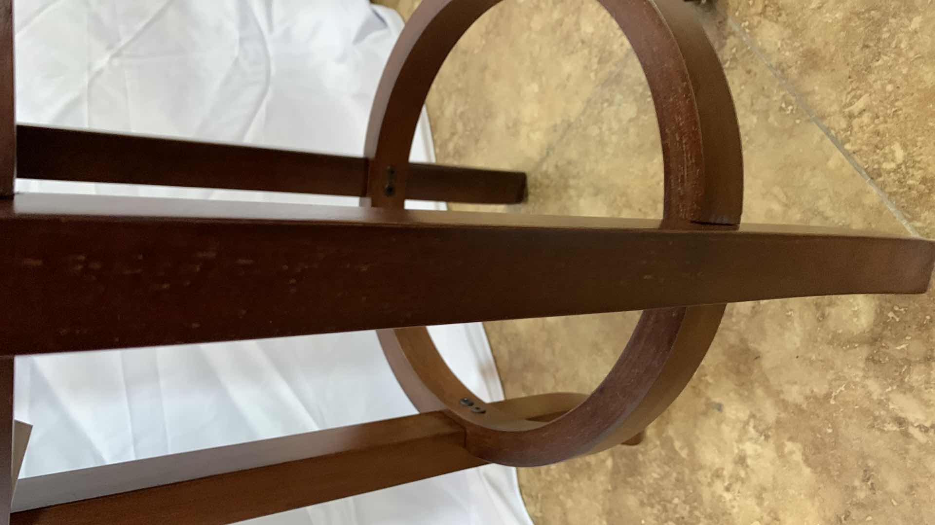 Photo 1 of WILSON WALCOTT BLACK LEATHER SWIVEL BAR STOOL 24” TALL