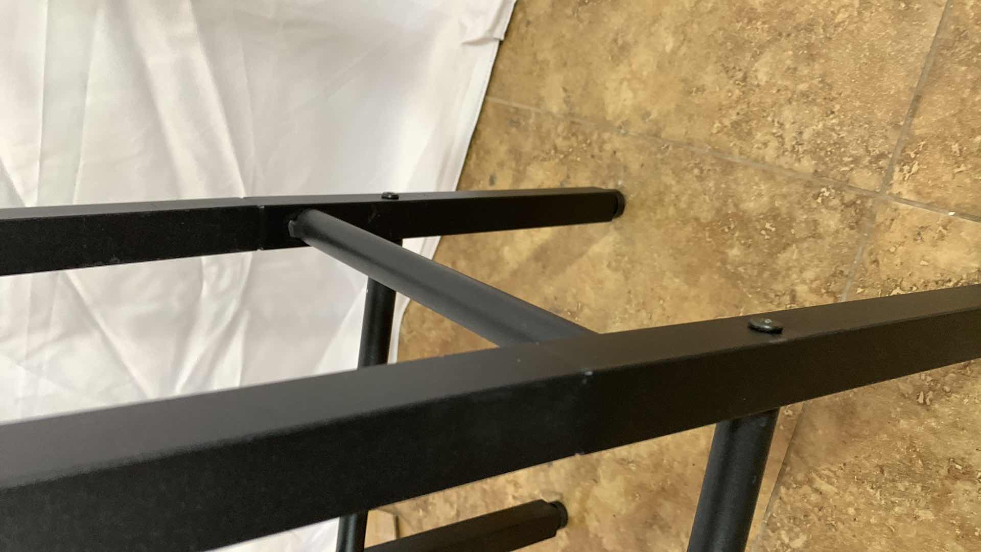 Photo 1 of STEEL AND WOODEN PUB HEIGHT BAR STOOL 25” TALL