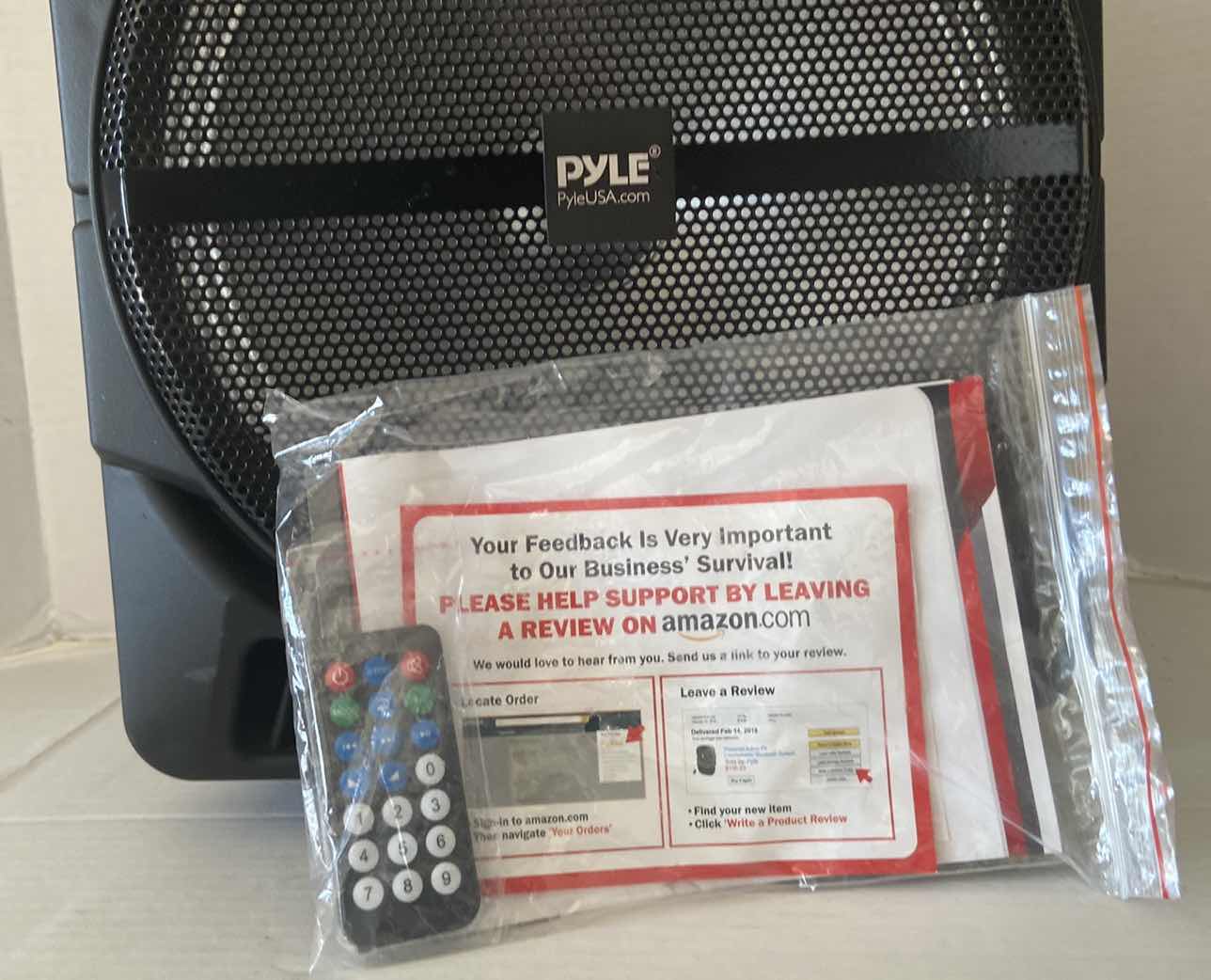 Photo 1 of PYLE PORTABLE SPEAKER WITH WHEELS