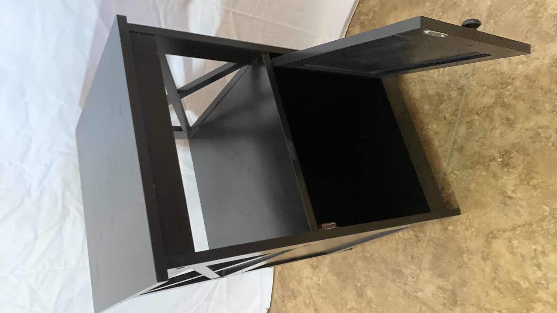 Photo 3 of OXFORD WOODEN END TABLE WITH CABINET 16” X 16” H 26”