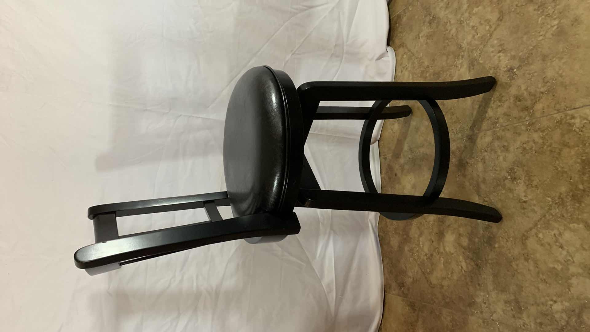 Photo 1 of HILLSDALE WOODEN SWIVEL BAR COUNTER STOOL 38”