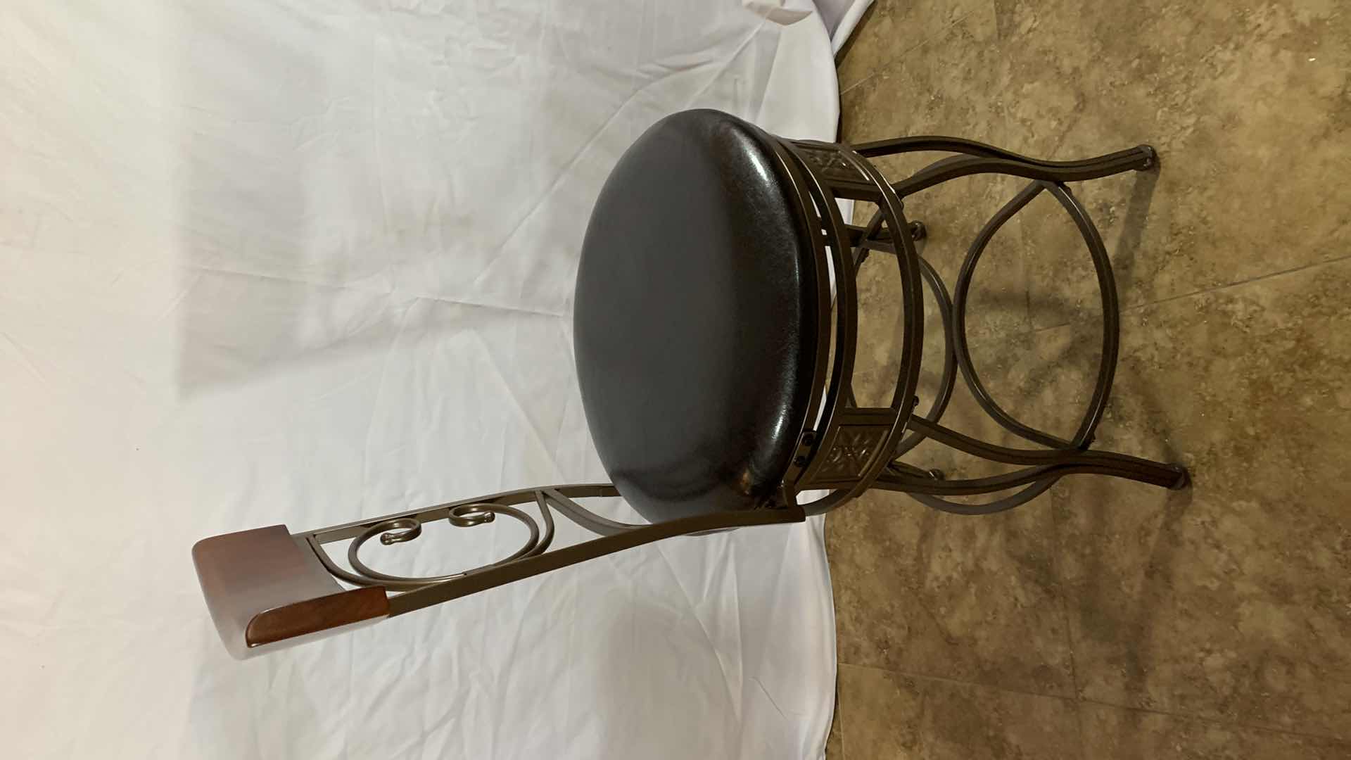 Photo 1 of LINON BIG AND TALL BACK TO BACK SCROLL BAR STOOL 42”