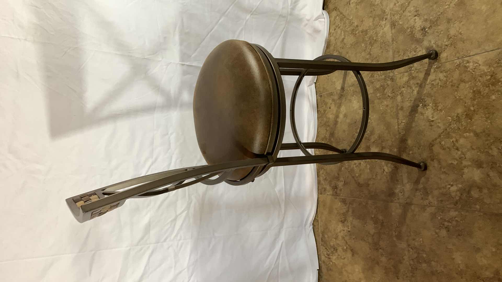 Photo 1 of HILLSDALE FURNITURE COMPTON METAL COUNTER HEIGHT SWIVEL STOOL 46” TALL