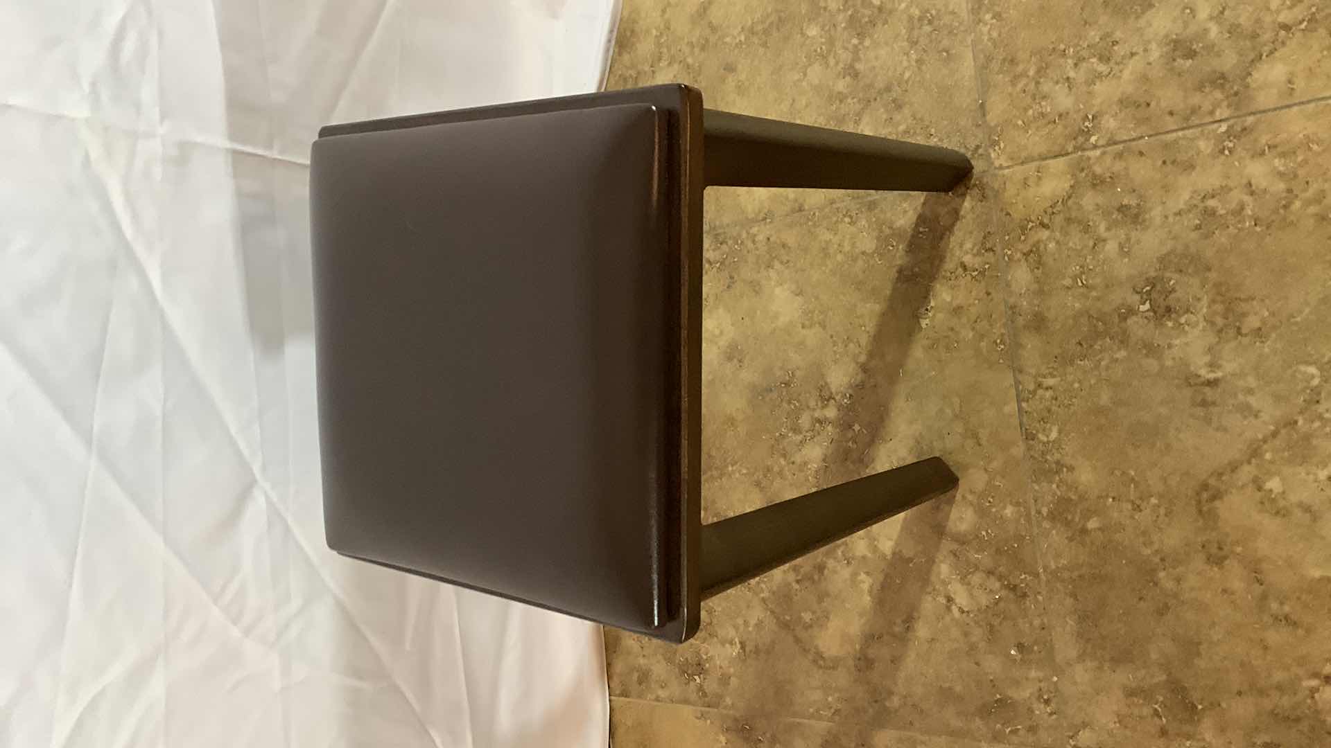 Photo 1 of WOODEN VANITY STOOL 18”