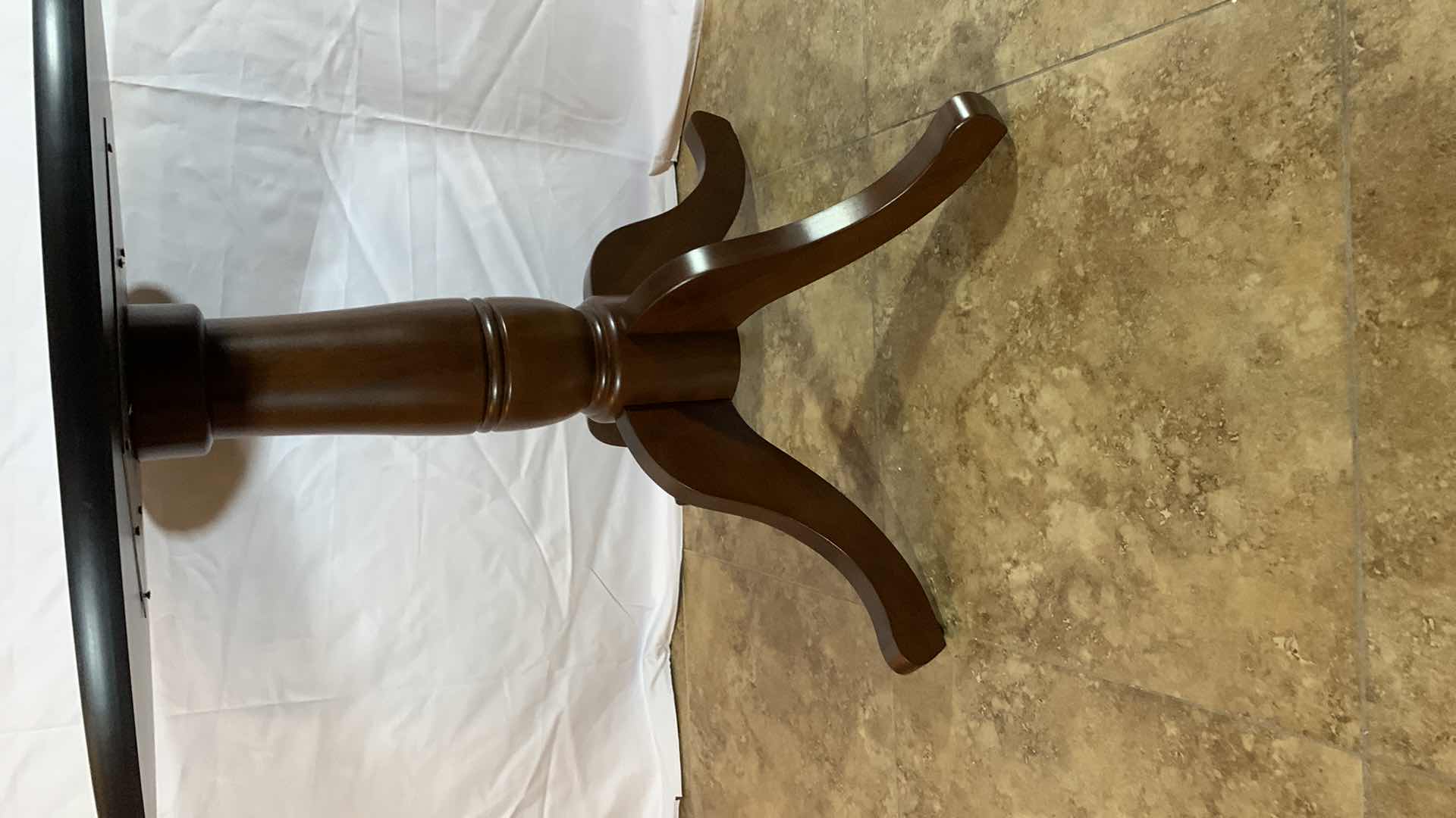 Photo 1 of MAHOGANY ROUND TABLE 30” CIRCUMFERENCE