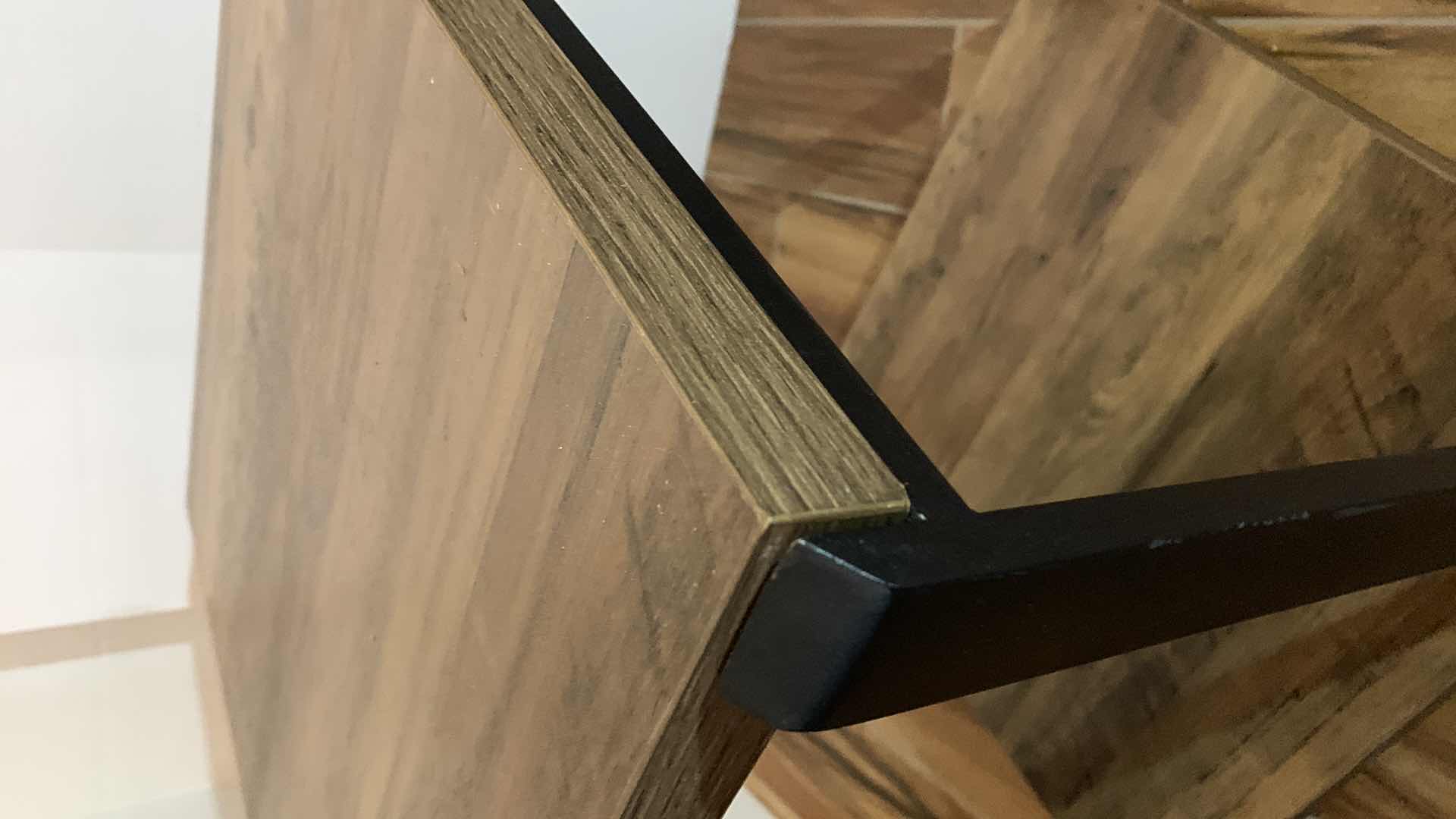 Photo 1 of METAL AND WOODEN END TABLE 18” X 18” H 22”