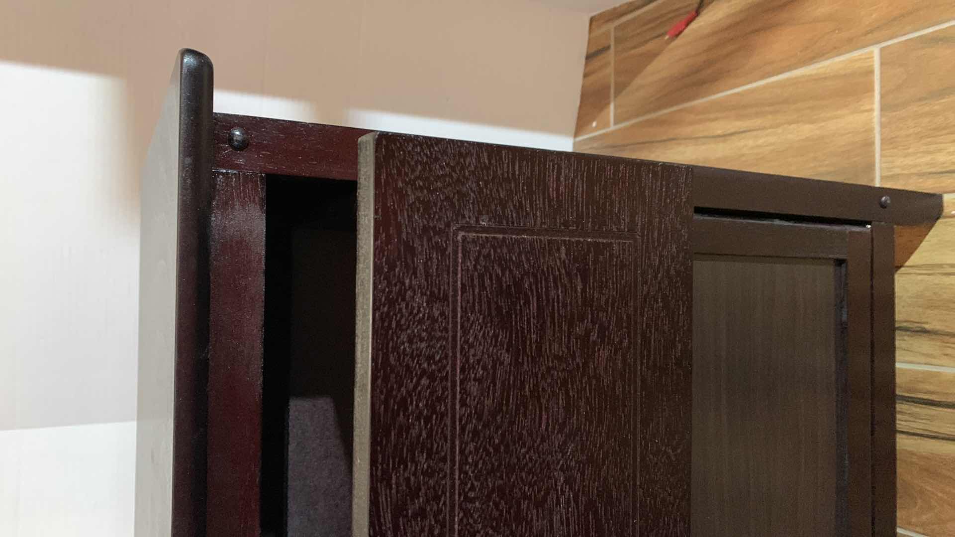 Photo 1 of HONE SQUARE ANTIQUE WALNUT NIGHTSTAND 19” X 15” H 26”