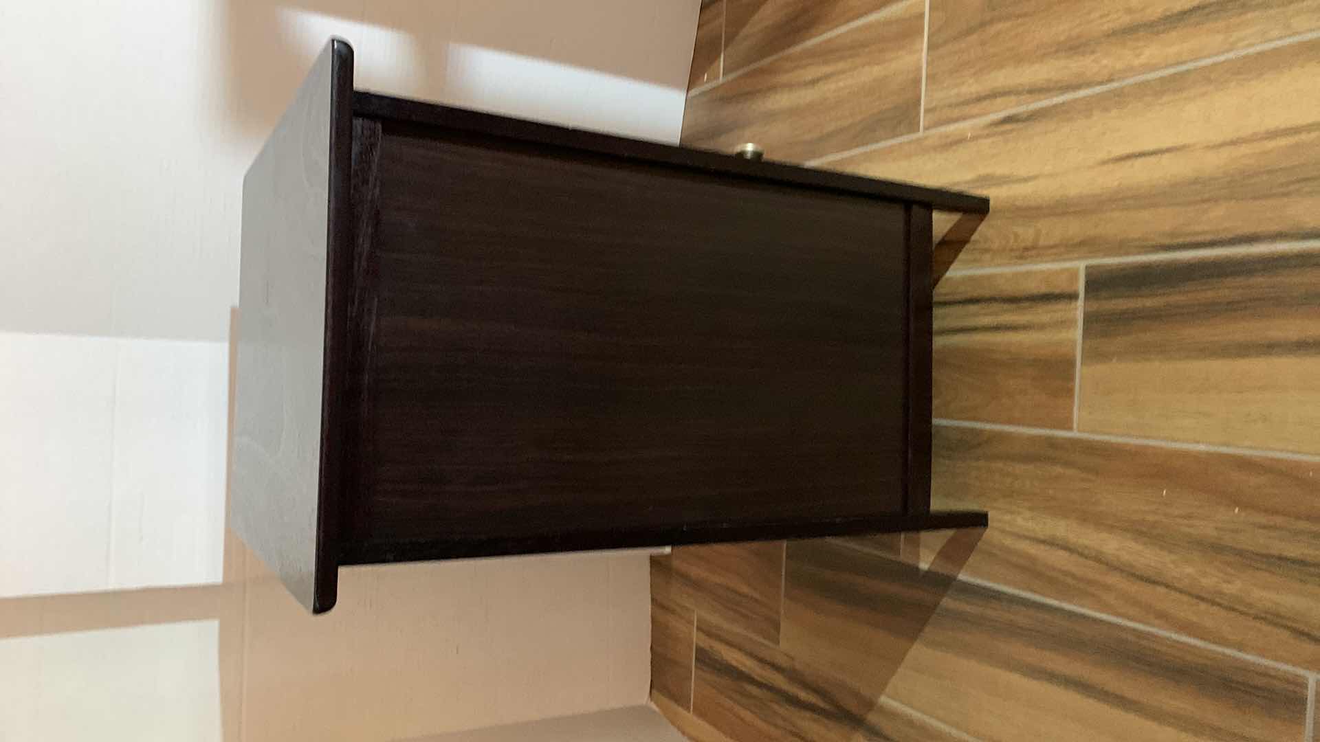 Photo 1 of HONE SQUARE ANTIQUE WALNUT NIGHTSTAND 19” X 15” H 26”