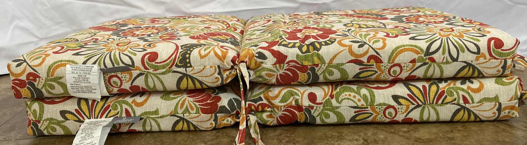 Photo 1 of 2-PATIO CHAIR SEAT CUSHIONS 30” X 18” POLYESTER MATERIAL