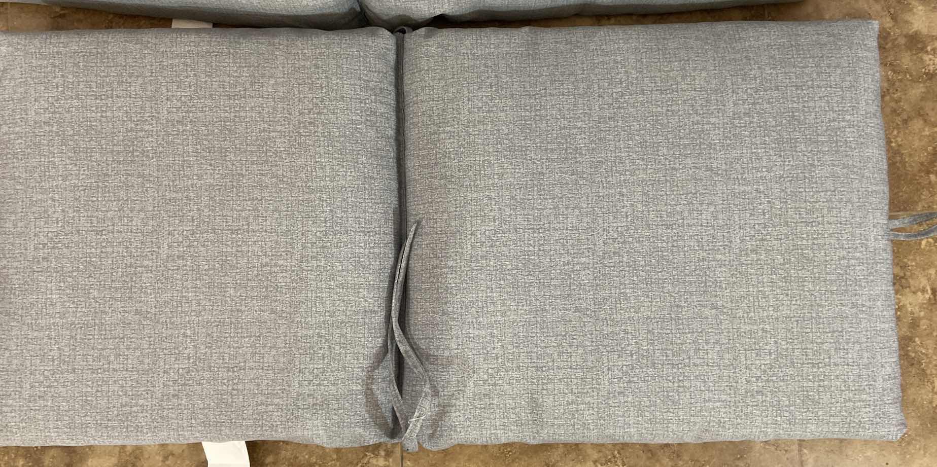 Photo 1 of 2-PATIO CHAIR SEAT CUSHION 42” X 20” POLYESTER MATERIAL