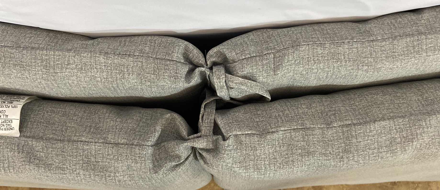 Photo 1 of 2-PATIO CHAIR SEAT CUSHION 42” X 20” POLYESTER MATERIAL