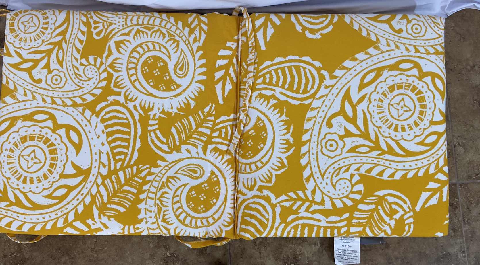 Photo 1 of PATIO CHAIR SEAT CUSHION 35” X 18.5” POLYESTER MATERIAL