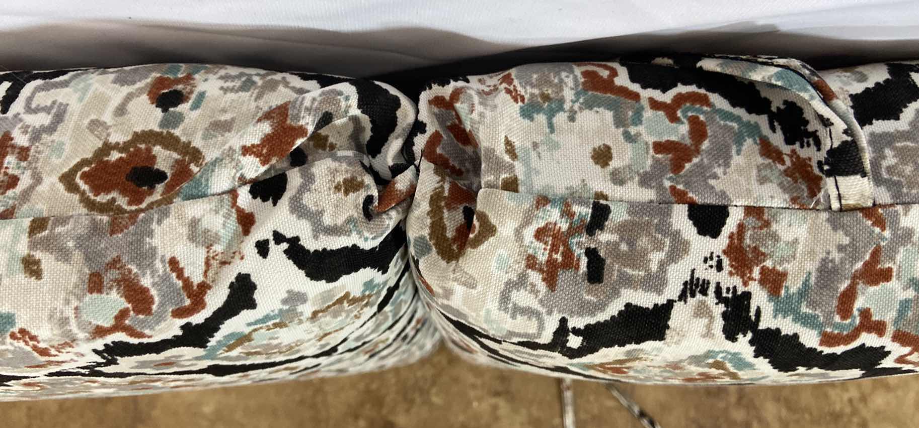 Photo 1 of PATIO CHAIR SEAT CUSHION 43” X 22” POLYESTER MATERIAL