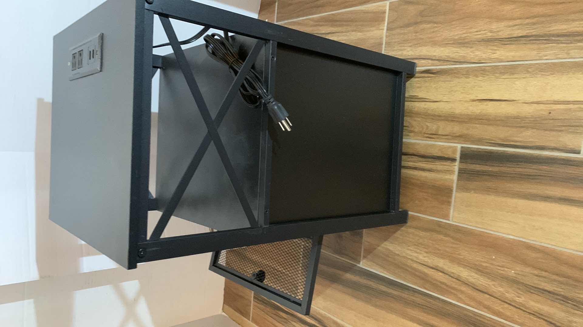 Photo 1 of VECELO MODERN NIGHT WITH USB CHARGING STATION AND ELECTRICAL OUTLETS AND FLIP DOWN DRAWERS 16” X 14” H 24”