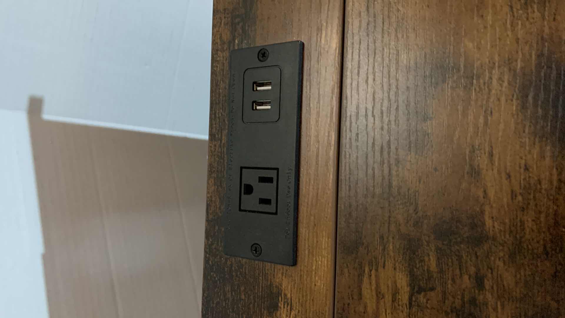 Photo 1 of 2 DRAWER NIGHTSTAND WITH USB CHARGING STATION AND ELECTRICAL OUTLETS 15” X 15” H 27”