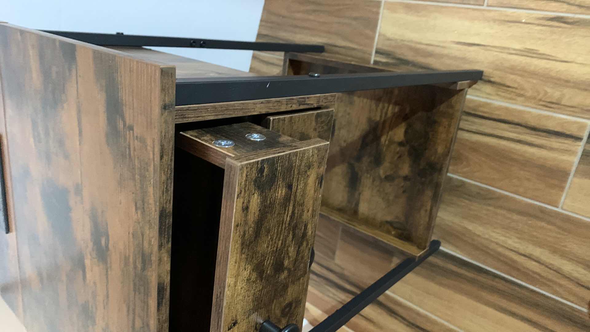 Photo 1 of 2 DRAWER NIGHTSTAND WITH USB CHARGING STATION AND ELECTRICAL OUTLETS 15” X 15” H 27”